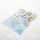 Watercolor Oud en Nieuw Feest  Folie Uitnodiging (Gedraaid)