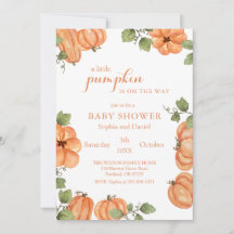 Watercolor Oude Pompoen Baby Shower