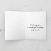 Watercolor Owl On A Branch Custom Kaart (Binnen)