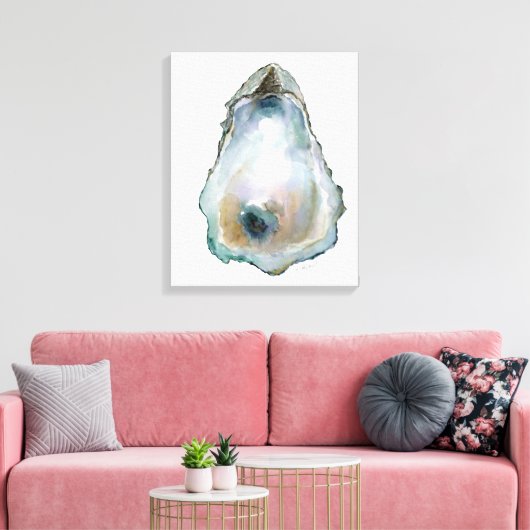 Watercolor Oyster  Canvas Afdruk (Insitu (Woonkamer))