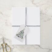 Watercolor Oyster Christmas Tree Cadeaulabel (Met Touw)