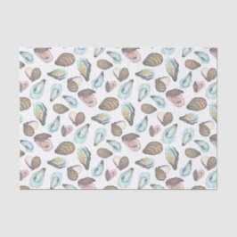 Watercolor Oyster Coastal Seaside Tissuepapier