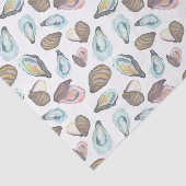 Watercolor Oyster Coastal Seaside Tissuepapier (Detail)