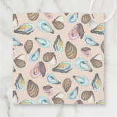 Watercolor Oyster Coastal Wedding Thank You Bedankjes Labels (Achterkant)