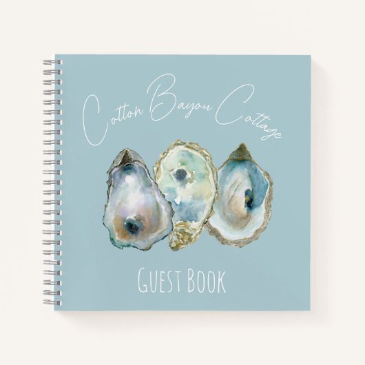 Watercolor Oyster Guest Book Notitieboek (Voorkant)