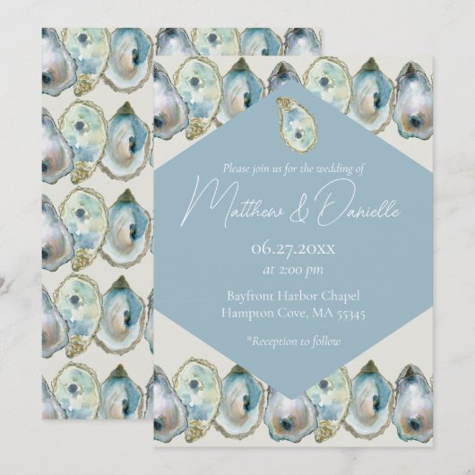 Watercolor Oyster Kaart (Voorkant / Achterkant)