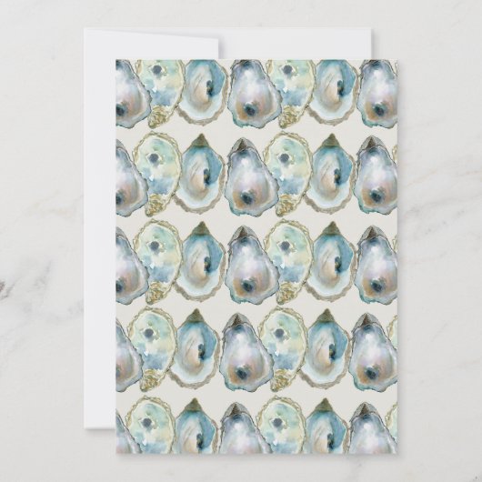 Watercolor Oyster  Kaart (Achterkant)