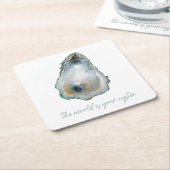 Watercolor Oyster Kartonnen Onderzetters (Schuin)