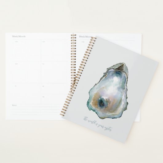 Watercolor Oyster  Planner (Display)
