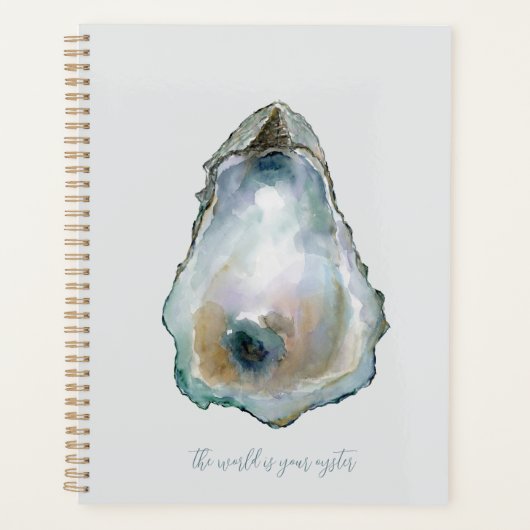 Watercolor Oyster  Planner (Voorkant)