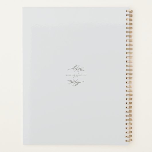 Watercolor Oyster  Planner (Achterkant)