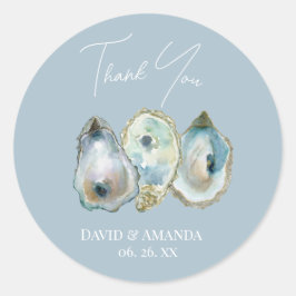 Watercolor Oyster  Ronde Sticker