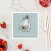 Watercolor Oyster Servet (Insitu)