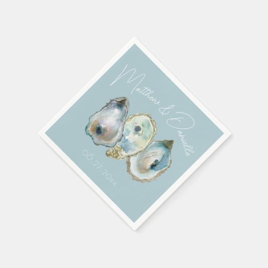 Watercolor Oyster Servet (Hoek)