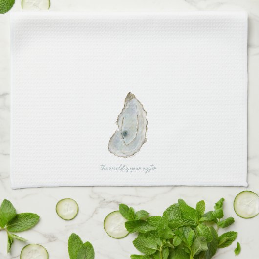 Watercolor Oyster  Theedoek (Gevouwen)