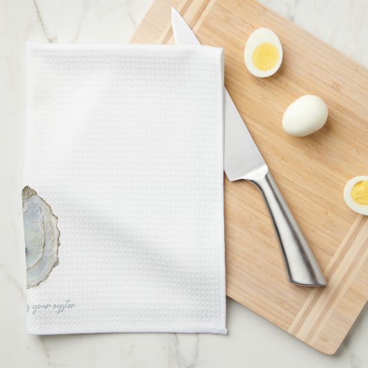 Watercolor Oyster Theedoek (Quarter Fold)