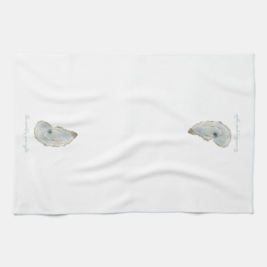 Watercolor Oyster  Theedoek (Horizontaal)