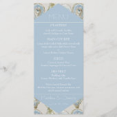 Watercolor Oysters Wedding- Light Blue Flat Menu (Voorkant)
