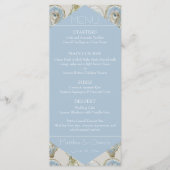 Watercolor Oysters Wedding- Light Blue Flat Menu (Voorkant)
