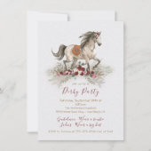 Watercolor paard Derby Party uitnodigingen (Voorkant)