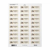 Watercolor Paarden Boho Druppelende Verf Etiket (Full Sheet)