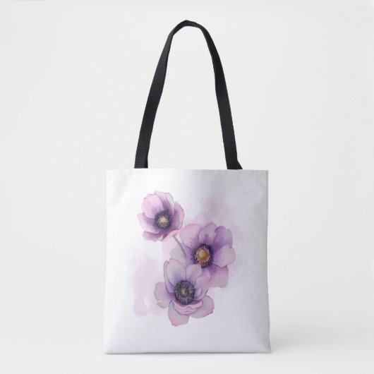 watercolor paarse bloem  tote bag (Voorkant)