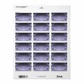 Watercolor Paarse Bloemen Adreslabel Etiket (Full Sheet)