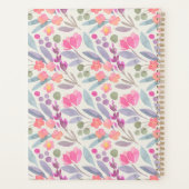 Watercolor Paarse Bloemen Planner (Achterkant)