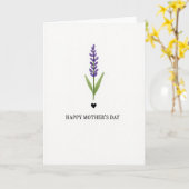 Watercolor Paarse Bloesem Kaart (Gele Bloem)