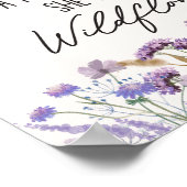 Watercolor Paarse Wilde Bloem Citaat Horizontaal Poster (Hoek)
