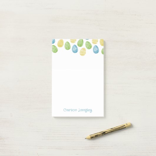 Watercolor Paasei Post-it Briefjes Post-it® Notes (Op bureau)
