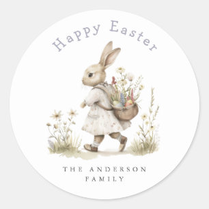 Watercolor Paaseierenjacht Ronde Sticker