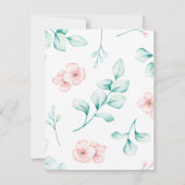 Watercolor Paashaas Bloem Gouden Krans Kaart (Achterkant)