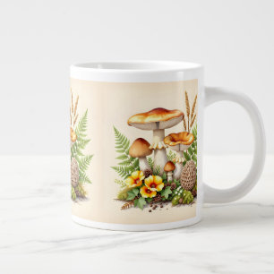 Watercolor paddenstoelen grote koffiekop