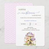 Watercolor Paddenstoelen Stippen Baby Shower    Kaart (Voorkant / Achterkant)