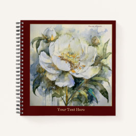 Watercolor Paeonia Officinalis Notitieboek #2
