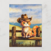 Watercolor Painted Cat Dad Briefkaart (Voorkant)