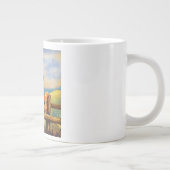 Watercolor Painted Cat Dad Grote Koffiekop (Rechts)