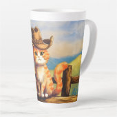 Watercolor Painted Cat Dad Latte Mok (Rechterhoek)