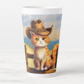 Watercolor Painted Cat Dad Latte Mok (Voorkant)