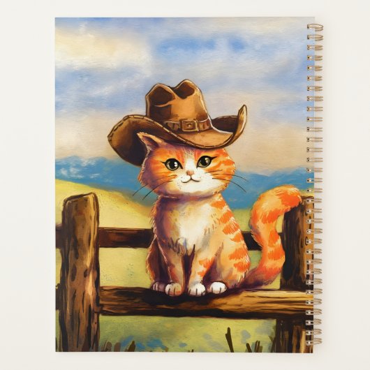 Watercolor Painted Cat Dad Planner (Achterkant)