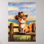 Watercolor Painted Cat Dad Poster (Voorkant)