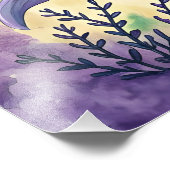 Watercolor painted dolphin foto afdruk (Hoek)