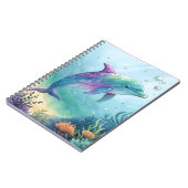 Watercolor painted dolphin notitieboek (Linkerzijde)