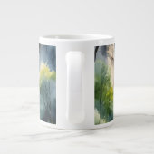 Watercolor painted waterfall grote koffiekop (Achterkant)