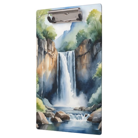 Watercolor painted waterfall klembord (Links)