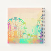 Watercolor Painting Ferris Wheel Fairground Art Notitieboek (Achterkant)