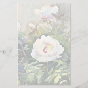 Watercolor Painting Of The Beautiful Flowers Briefpapier