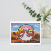 Watercolor Painting Science Fiction Dimension Art Feestdagenkaart (Staand voorkant)