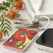 Watercolor Painting Science Fiction Dimension Art Sleutelhanger (Voorkant Rechts)